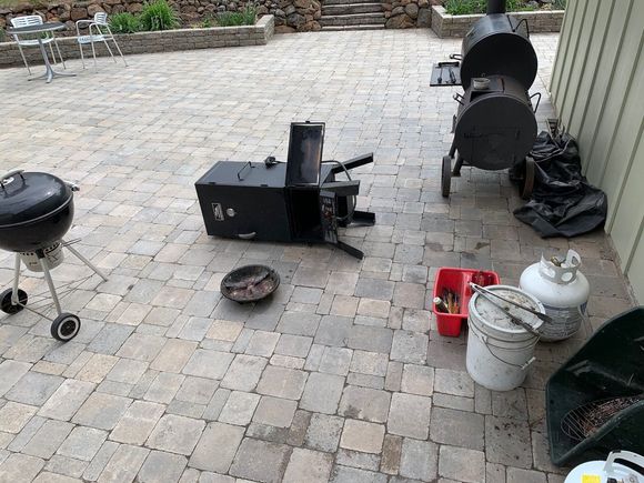 this is one of countless maintenance work - fixing the problematic propane smoker that has a tendency of backfiring and take out the rubber gas hose