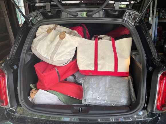 Albert all packed and ready to go