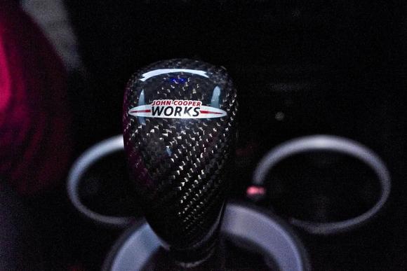 JCW carbon fiber/leather knob