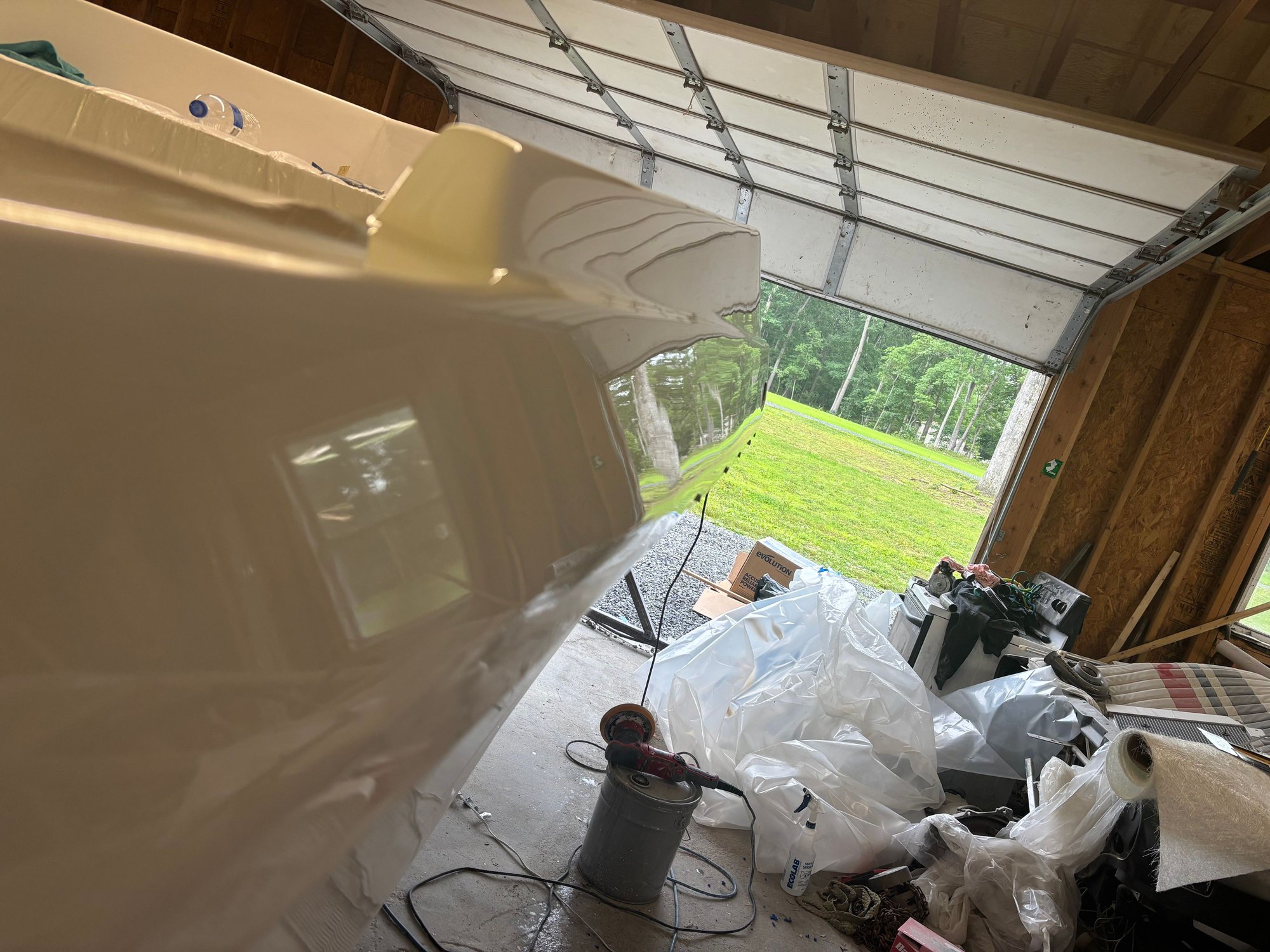 Sanded down and compounded not going too crazy because its single stage but theres plenty of paint on it