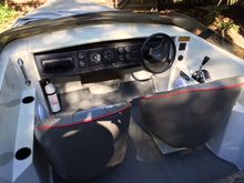 Original interior in excellent condition with curved windshield.