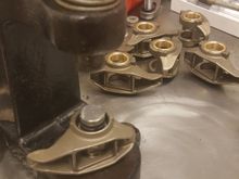 Rocker needle bearings replaced with bushings dont have to worry about them sitting at 5000 rpm all day
