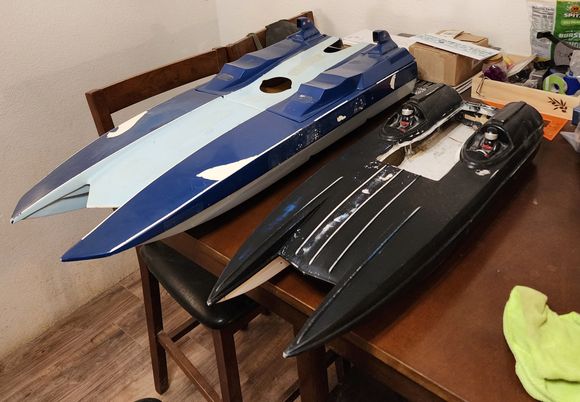 Restoring two old RC cats. The Graupner Systems and what i believe is an Aeromarine Popeyes