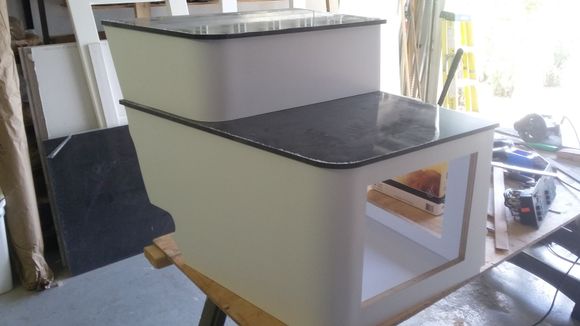 Cabinet to house A/C at Cabinet makers home