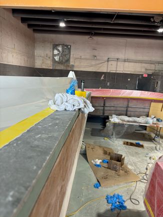 There is just enough space for walking up to the bow.