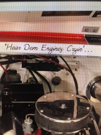 Nice sticker in the engine compartment