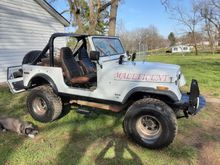 78 CJ 7 project AMC 401ci, th400, alloy axles, 6" skyjacker lift, 35x12.50x15s on MRT off-road racing wheels !!
