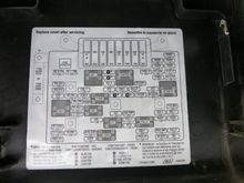 2001 2500HD Sierra main underhood fuse box cover diagram