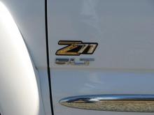 Z71 and SLT emblems on the door