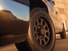 close shot of the wheels