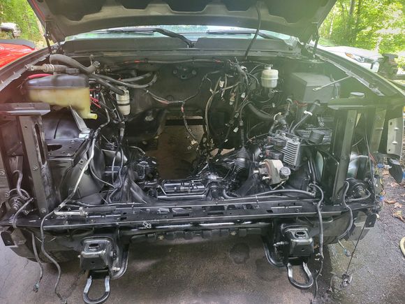 Cleaned and painted engine bay.
