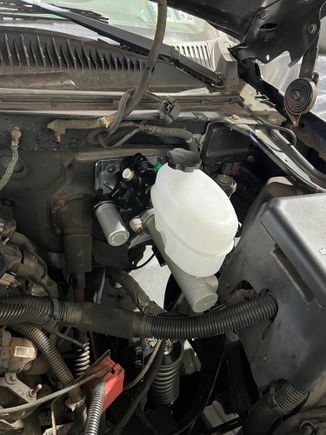 3 bolts holding it in so I can work on the brake pedal. 