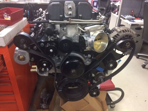 Need to get a thermostat and press the power steering pump on and presto!