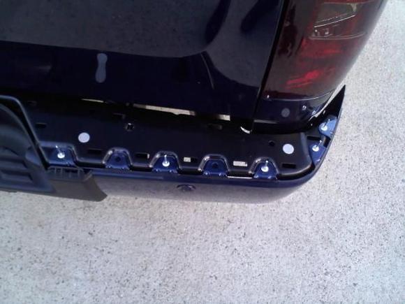 rear bumper pre-rivoting