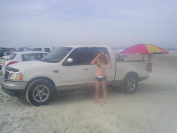 back when the truck was just intake and catback only with rims