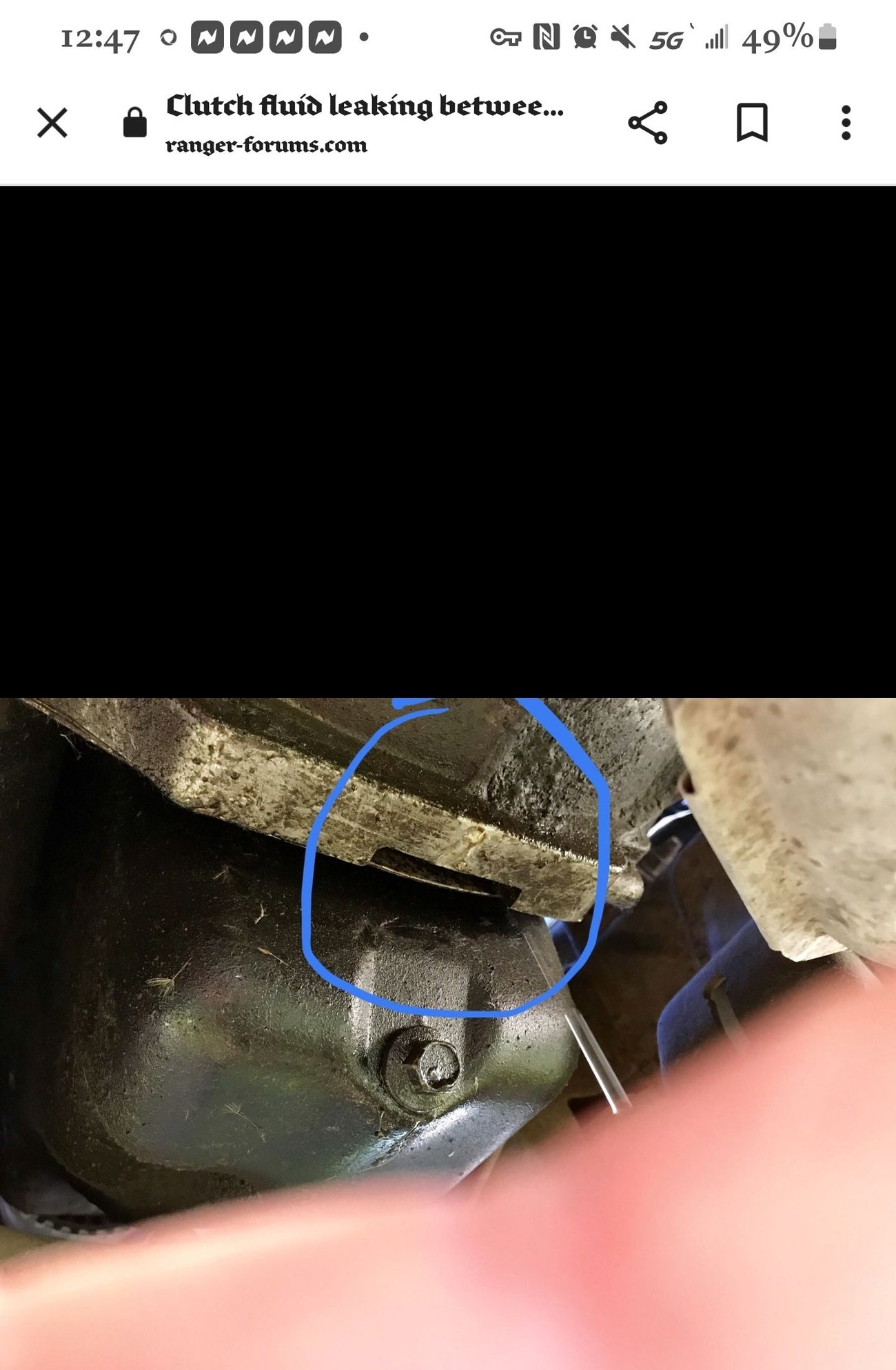 Slave cylinder leaking between oil pan and housing belt RangerForums