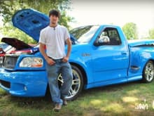 My 2000 ford lightning I painted and did all the work myself with me next to it at tullahoma auto show