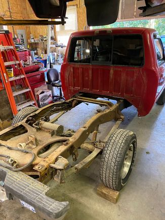 8.8 rear end needed,(narrowed with two "right side axles" some Mustang Saleen 10" rims, ( max inward off set ) and 295/45/18 Nittos for the rear
