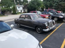 The Oldsmobile went home. Now we get this. 1960 Mercedes 190. Despite not running in 8-10 years. Owners think it’s fine. Should not need much to get running.  