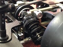 Front damper fits in nicely, but requires stiffer springs due to the damper angle. 