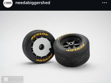 He’s making a set that uses f104 rubber tires as well as a set that uses foams.