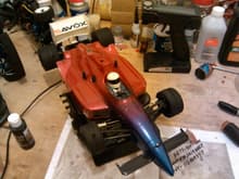 This is what I am calling my budget Formula 1 for the upstart class locally. Its a Tamiya F103.