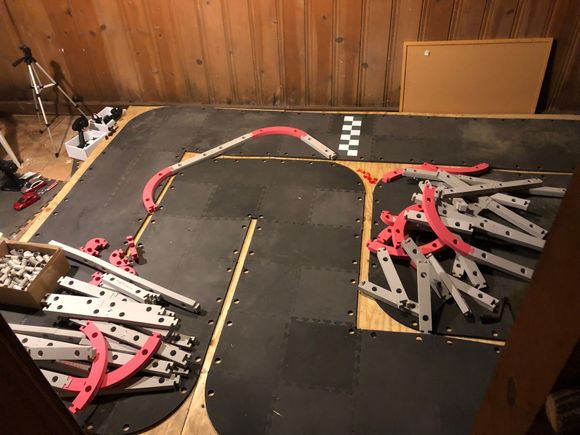 Struck by a burst of energy early. Track has been flipped to smooth side. Just need to clean and put the rails back on. 