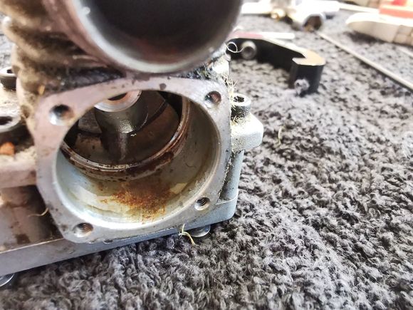 Gumming at bottom of crankcase