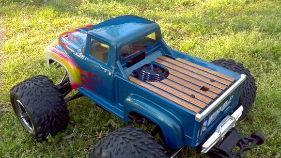 These three bodies are for one chassis.
56' Ford w/ classic "Oak" bed.