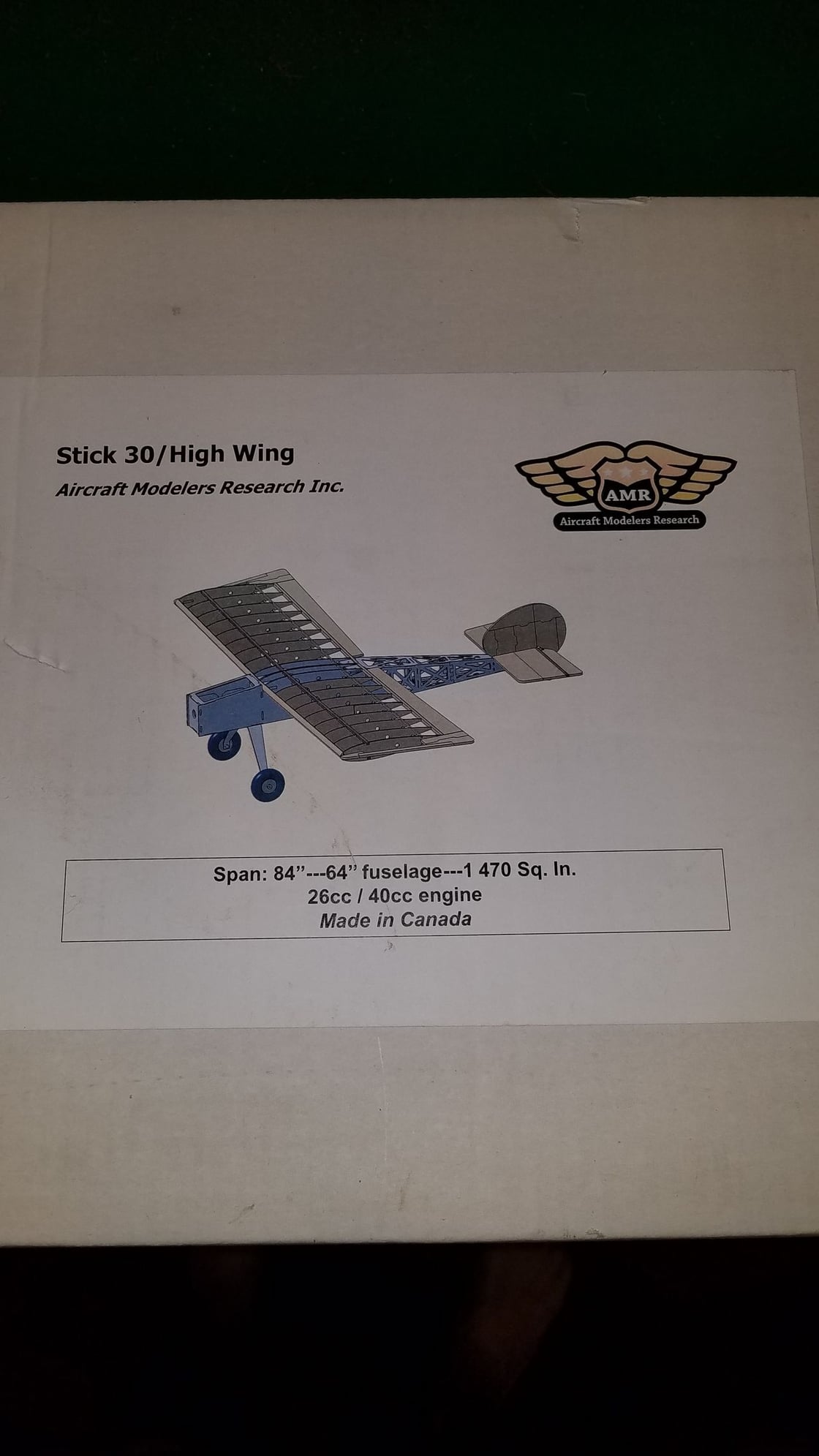 AMR High wing Stick 30cc (NIB kit not assembled) - RCU Forums