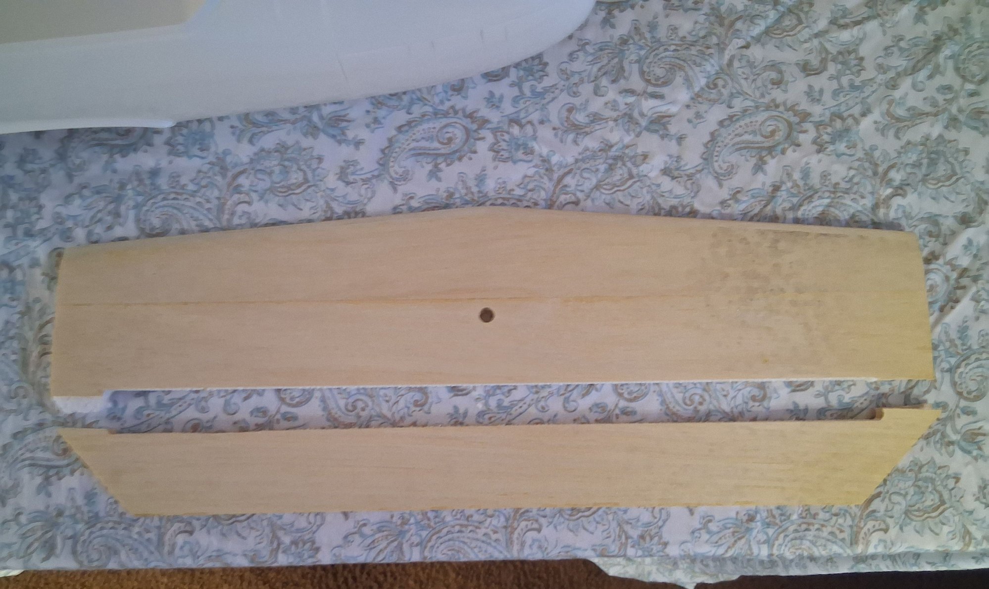 The elevator has separated at the seam it just needs to be sanded flat.