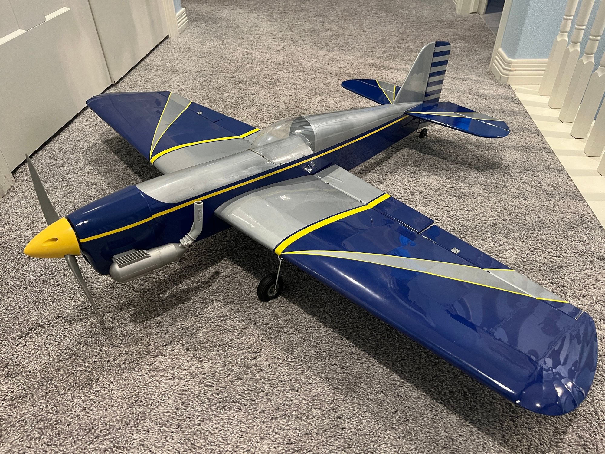 I finally completed my Nobler rebuild after slamming it into the ground at 80 knots. I ended up 3D printing the cowling, using a thin layer of fiberglass inside to reinforce it (super light weight), and painting it with a 2 part car paint. I think it turned out nice... now to see if she'll fly.