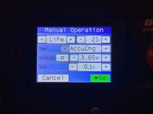Bumper controller screen allows manual input