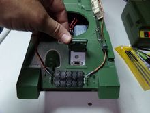 Power and volume mounted under the driver's hatch.