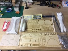 Here’s a look at the laser cut parts and misc hardware. 