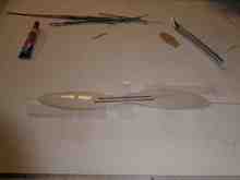 My first atempt to scratch build balsa wood CF reinforced low pitch prop.