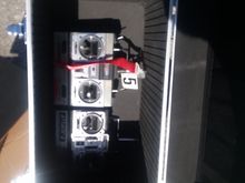 here are two standard sizes transmitters side by side in the bottom of the case.