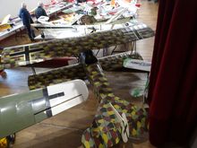 Fokker DVII, OS 120FS powered. The best model of the show.