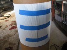 Next came the wrap for the upper first stage, interstage and lower second stage area. This is simply applied as one piece. 