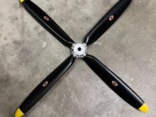 Balanced and ready to run. It just took a little flat black paint on two blades to balance perfectly. These propellers are simply gorgeous. 