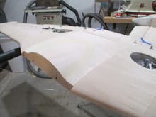 Notice that I'm in no hurry to glue in the wing dowels.  If you do they will just get in your way of sanding and covering.  They can and should be installed after the wing is painted.