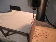 Four 1/8" holes were drilled using my drill press.