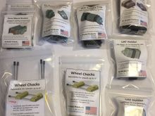 Airplane chocks, batt holders, etc.