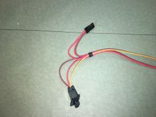 Power wires are split to each servo, signal wires run direct from receiver.
