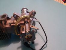 Here the arms are installed on a rear Carb arrangement and you can see the clearance between the two arms so they won't interfere with one-a-nother when in use.