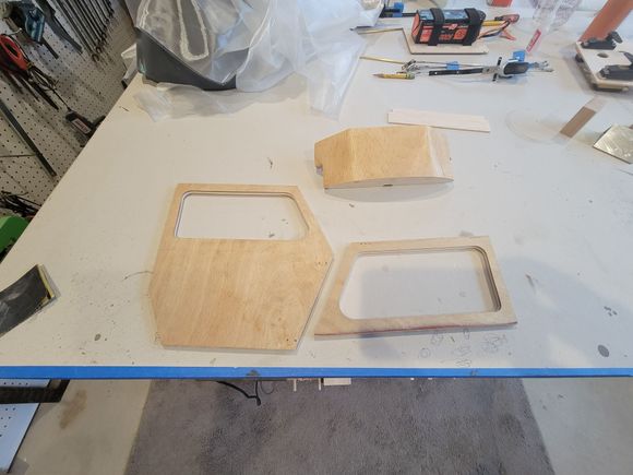 Door and window trimmed.