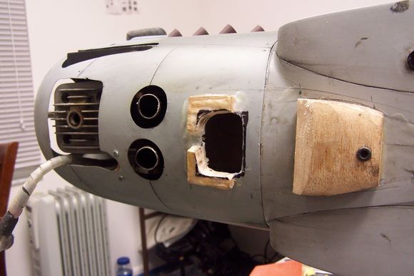 Here is the hole cut for more out flow.