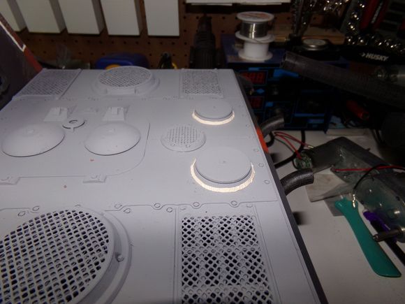 Rear deck details were added, it was primed, and some of the weld beads added to the rear deck.  The grills are 3D printed on an FDM printer.