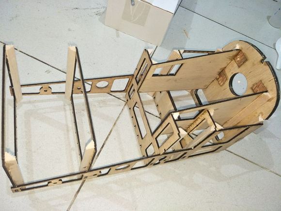 i fill the seams of the join with some epoxy so the plys will soak in, it was just tacked using CA. Then I glued the striangle stock with carpertens glue and tack it with CA.