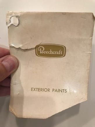 This is an actual paint chip from Beechcraft.